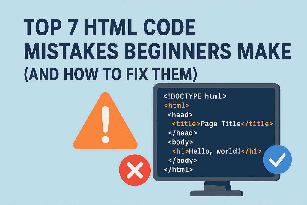 Top 7 HTML Code Mistakes Beginners Make (And How to Fix Them)